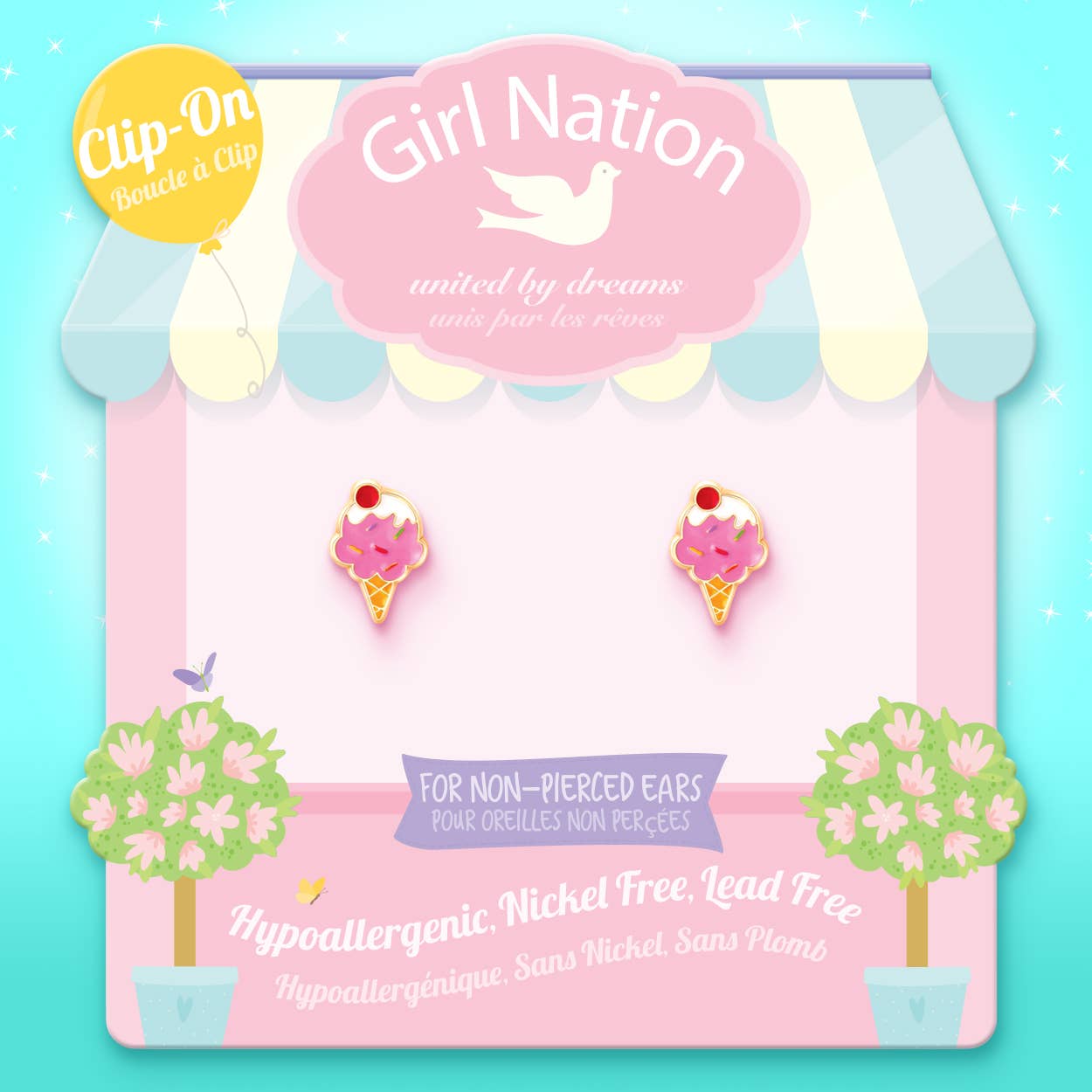 Cutie Clip On Earrings (Ice Cream Dream)