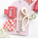 Claw Hair Clip Set (Pink)