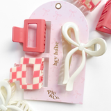 Claw Hair Clip Set (Pink)