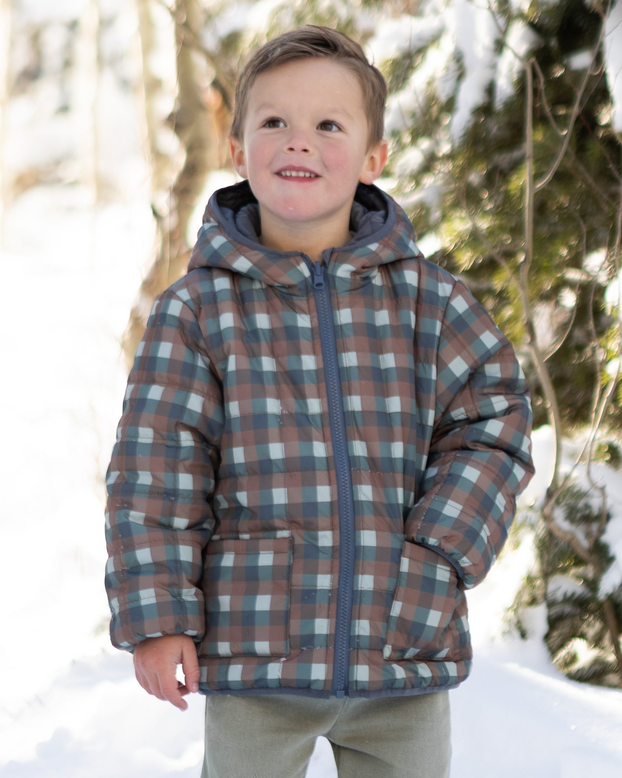 Lightweight Reversible Puffer (Midnight Check)