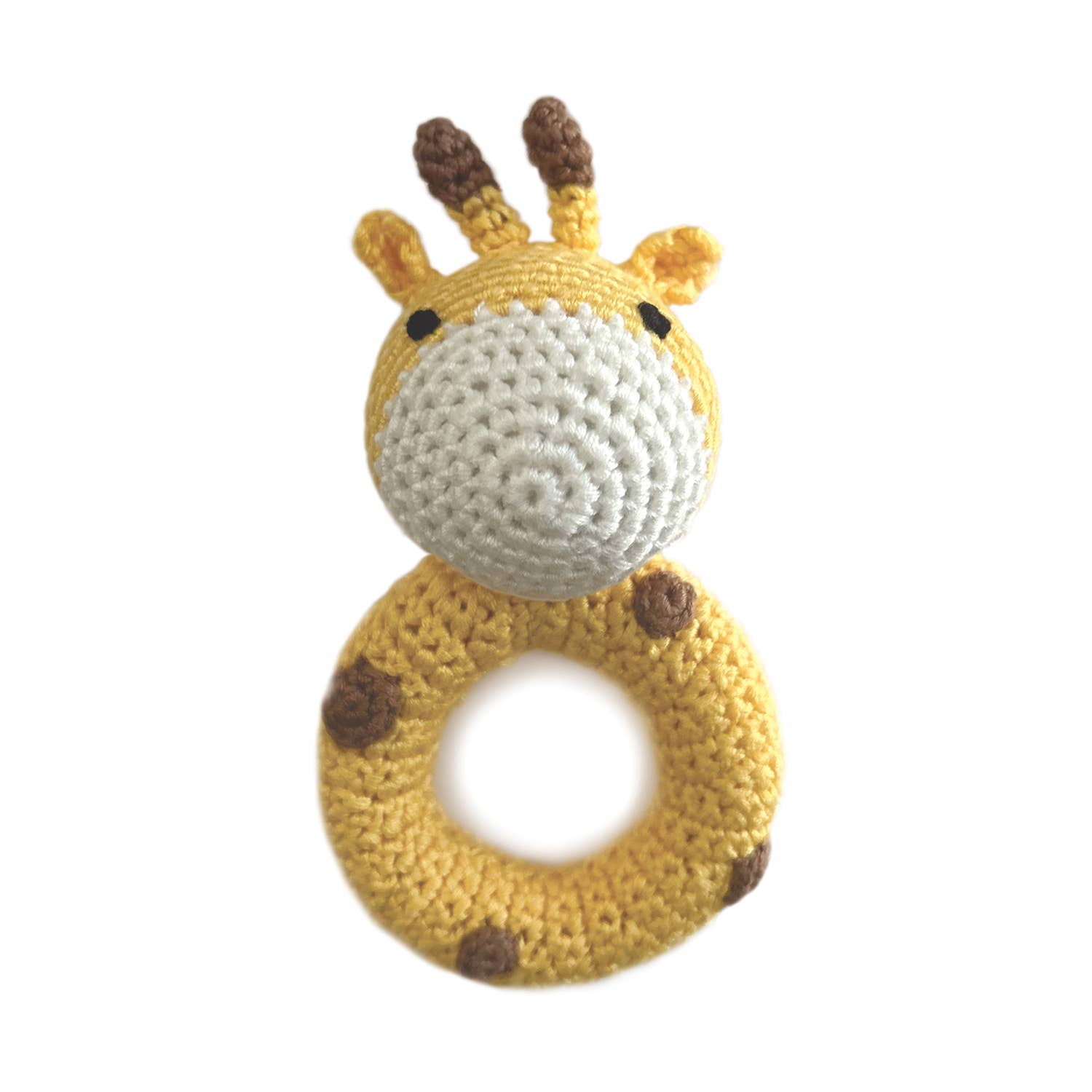 Ring Hand Crocheted Rattle (Giraffe)