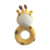 Ring Hand Crocheted Rattle (Giraffe)