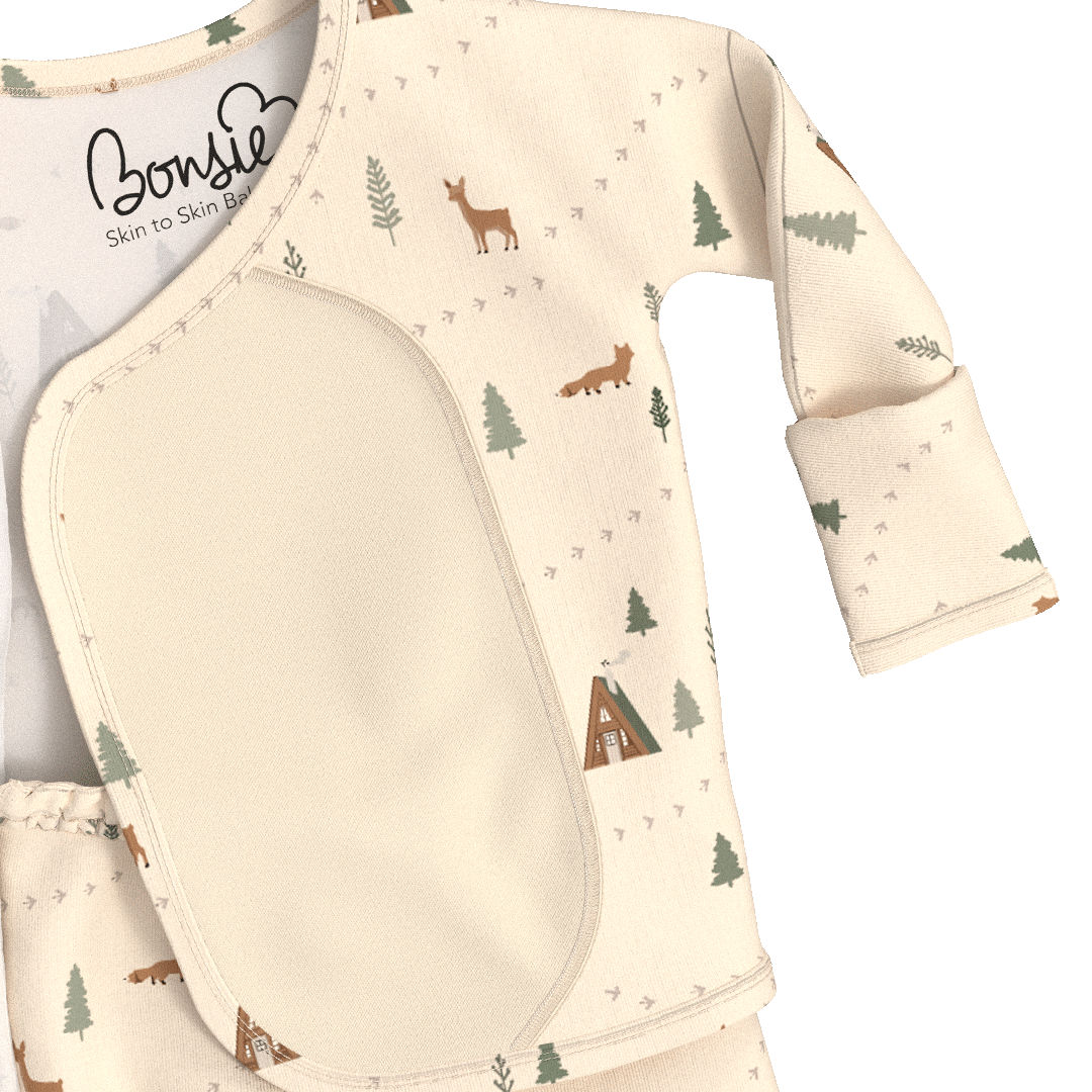 Footie & Wrap Top Baby Set (Forest Friends)