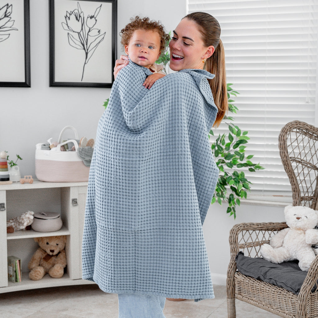 Waffle Baby Blanket (Pacific Blue)