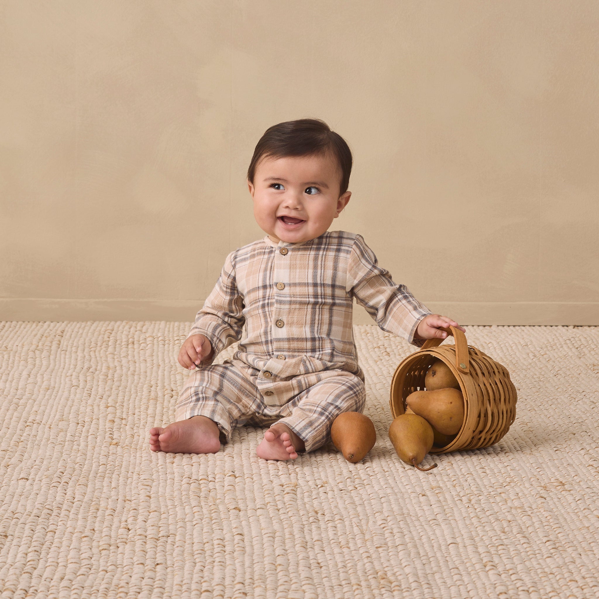 Pocketed Woven Jumpsuit (Fall Plaid)