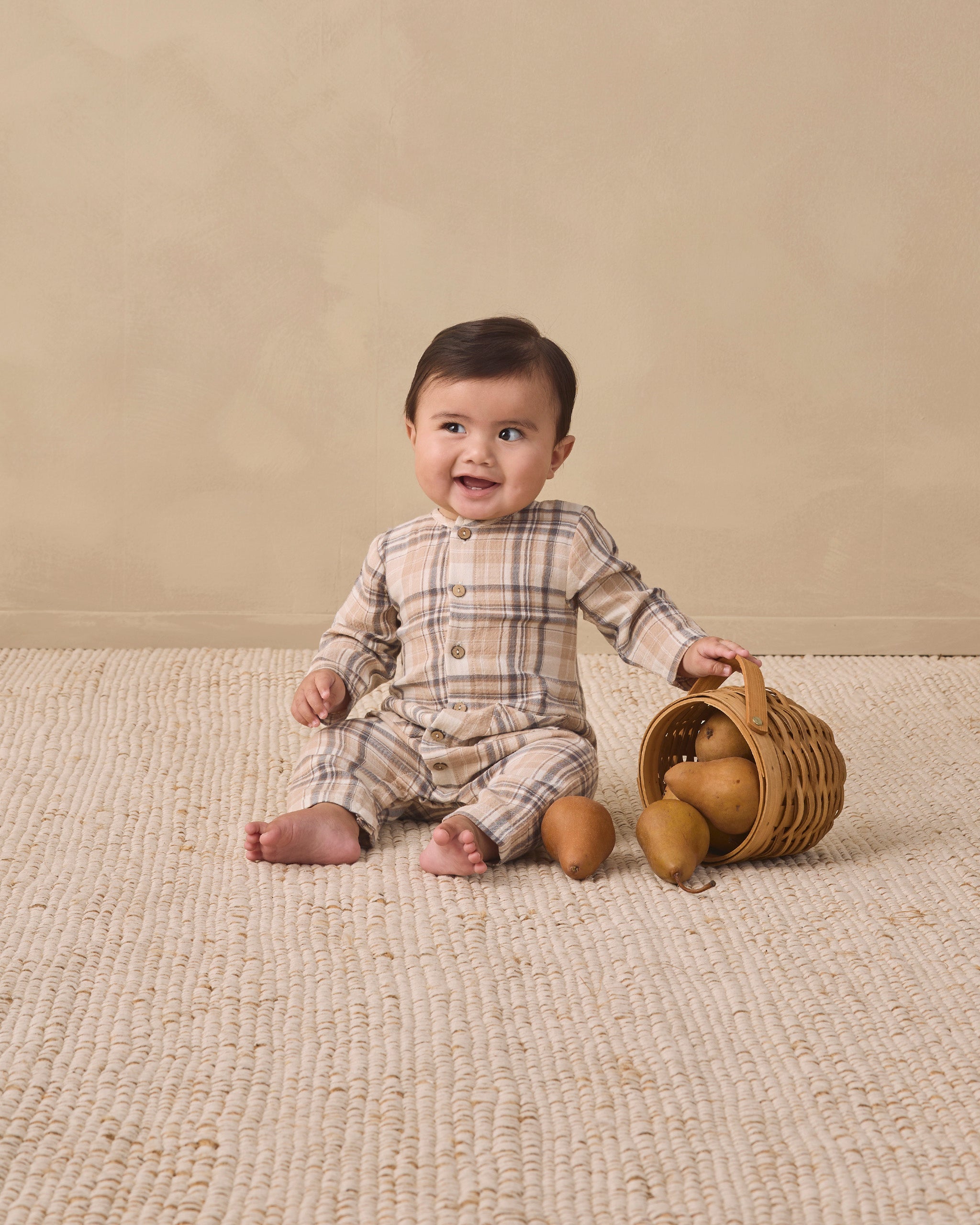 Pocketed Woven Jumpsuit (Fall Plaid)