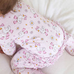 Ruffle Zipper Footie (Silly Goose)