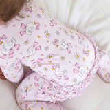 Ruffle Zipper Footie (Silly Goose)
