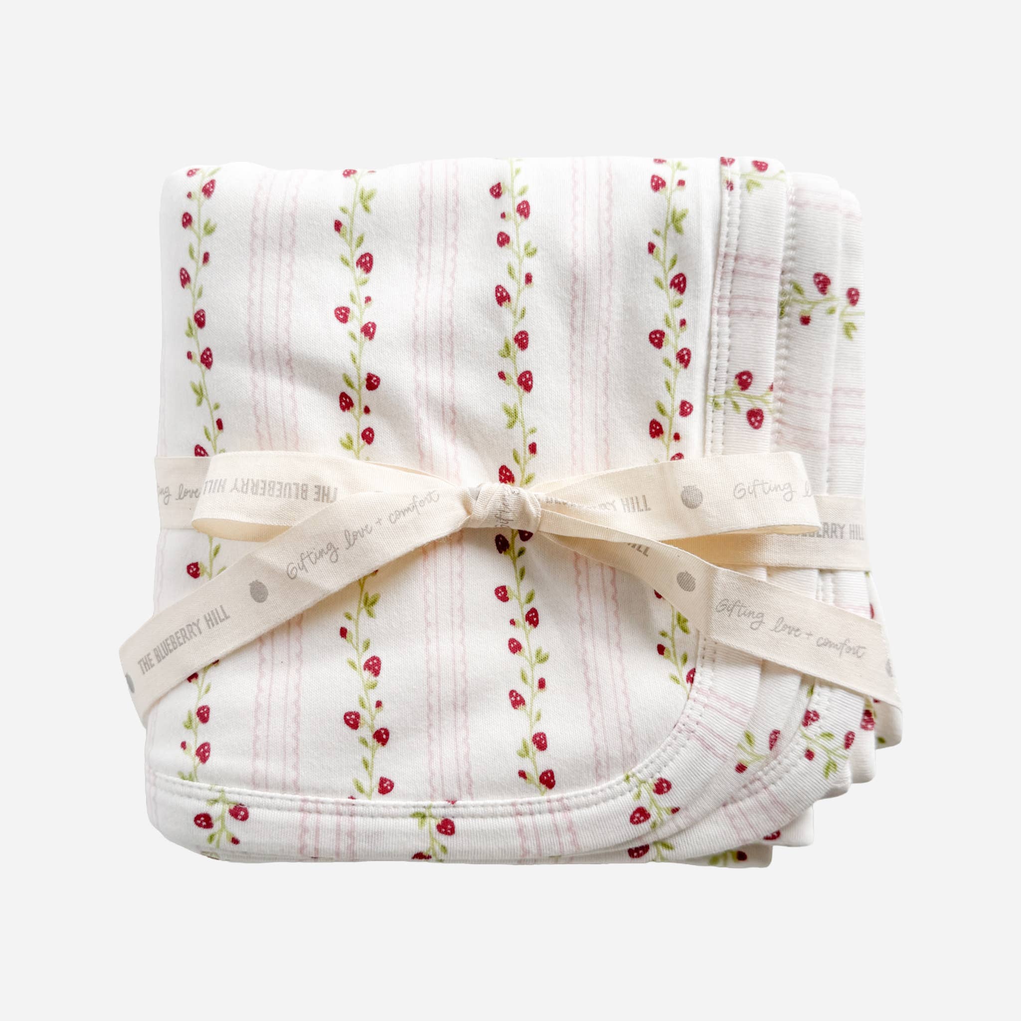 Hooded Towel (Strawberry Stripe)