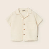 Soft Gauze Cotton Shirt (Ivory)