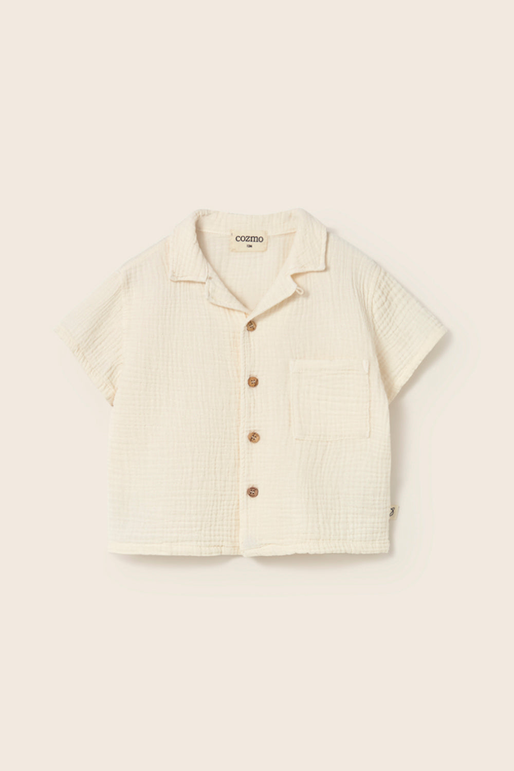 Soft Gauze Cotton Shirt (Ivory)