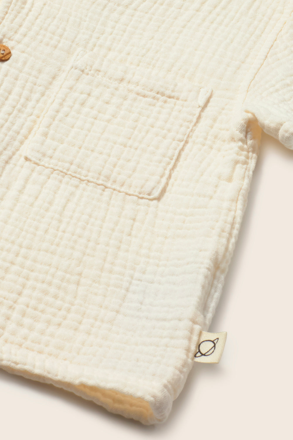 Soft Gauze Cotton Shirt (Ivory)