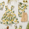 Baby Girls Sun Hat (Banana Leaves)