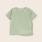 Striped Slub Cotton T-Shirt (Green)