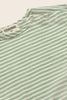 Striped Slub Cotton T-Shirt (Green)