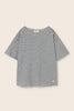Striped Slub Cotton T-Shirt (Navy)