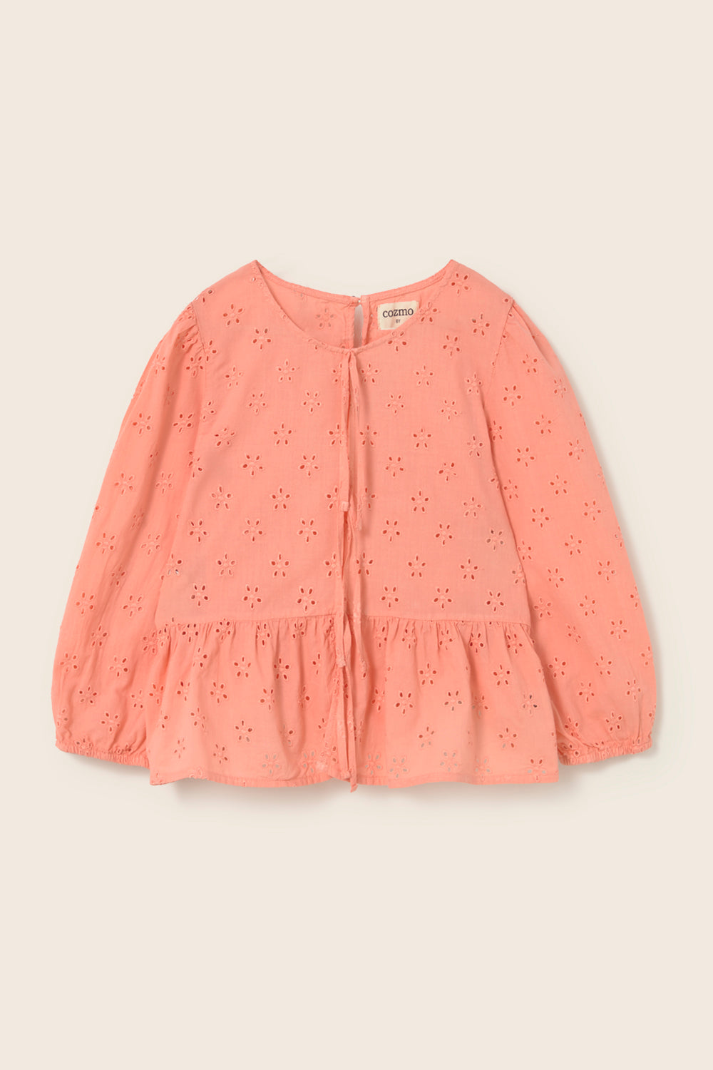 Swiss Embroidery Cotton Blouse (Rose)