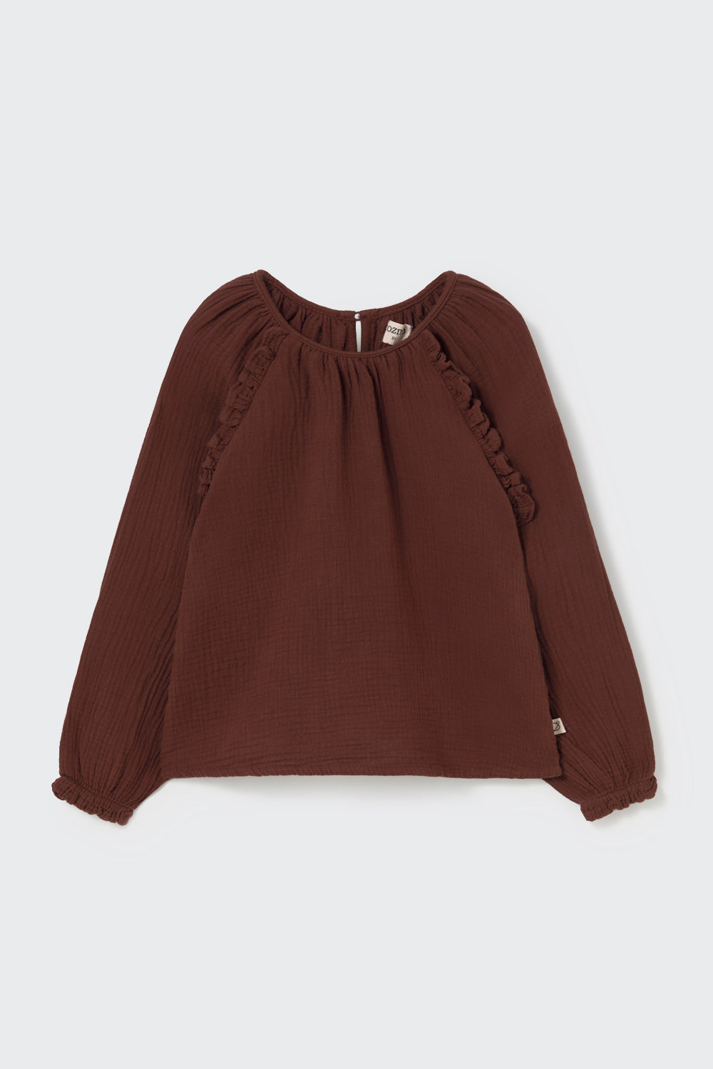 Soft Textured Blouse (Chocolate)