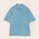 Soft Slub Cotton Polo T-Shirt (Blue)