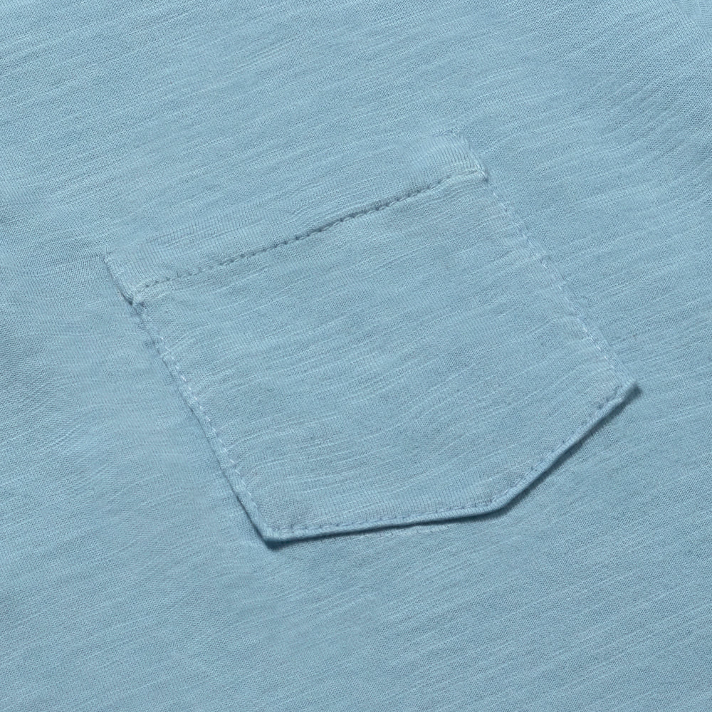 Soft Slub Cotton Polo T-Shirt (Blue)