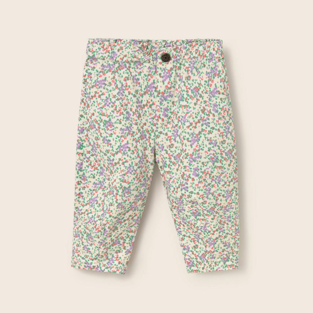 Floral Twill Cotton Pants (Multi)