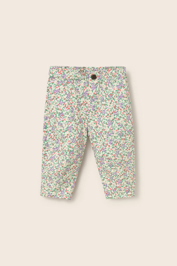 Floral Twill Cotton Pants (Multi)