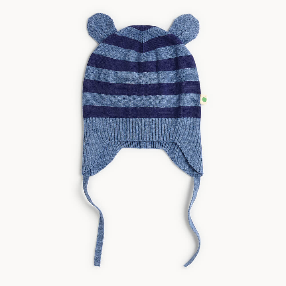 Attie Knit Hat with Ears (Dusty Blue)