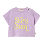 Soft Slub Cotton Print Baby T- Shirt Sun (Lavender)