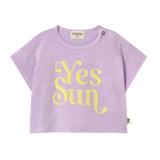 Soft Slub Cotton Print Baby T- Shirt Sun (Lavender)