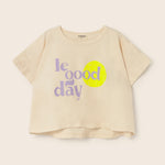 Soft Slub Cotton Print T-Shirt Le Good Day (Ivory)