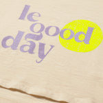 Soft Slub Cotton Print T-Shirt Le Good Day (Ivory)