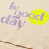 Soft Slub Cotton Print T-Shirt Le Good Day (Ivory)