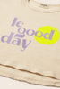 Soft Slub Cotton Print T-Shirt Le Good Day (Ivory)