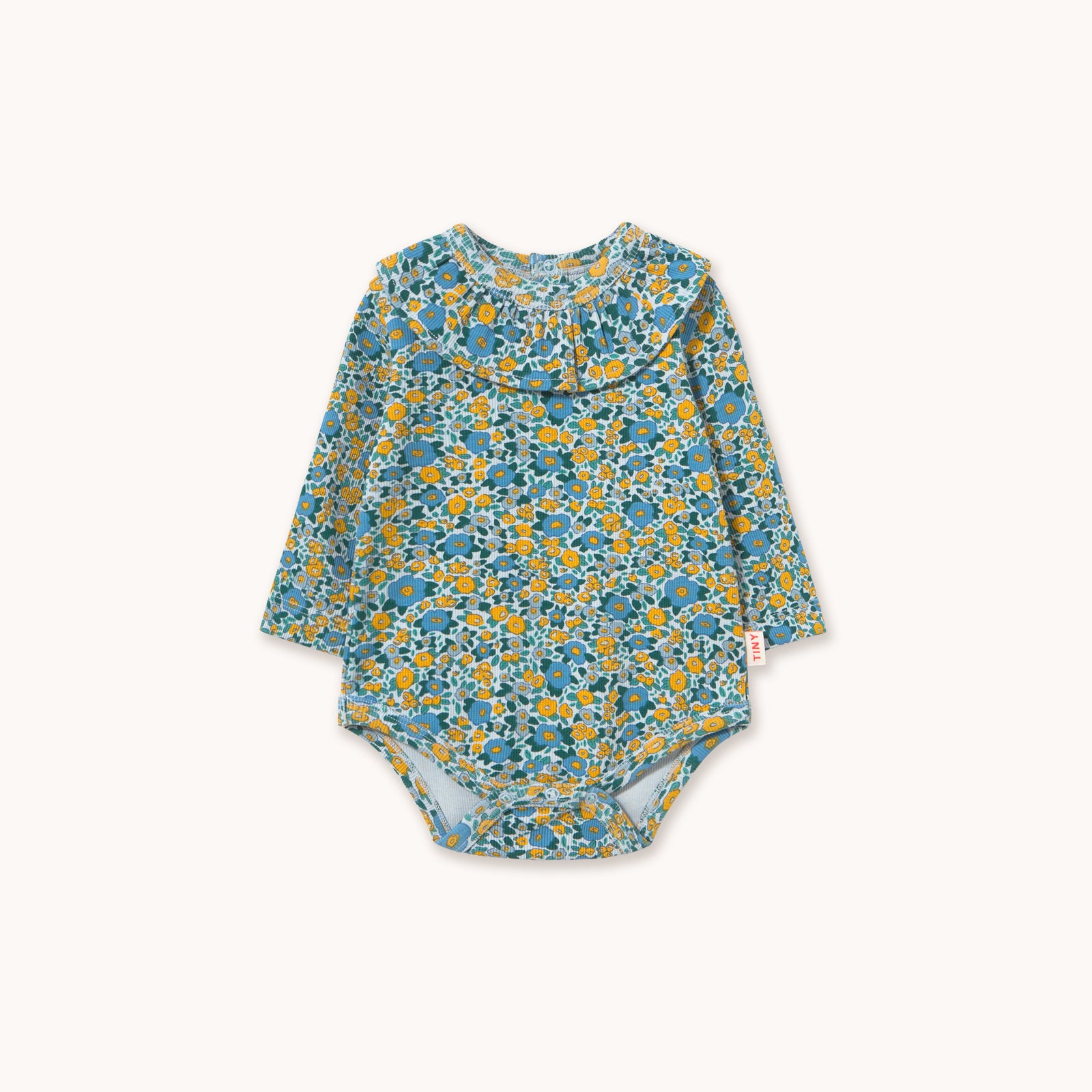Rib Bodysuit (Flower Pattern)