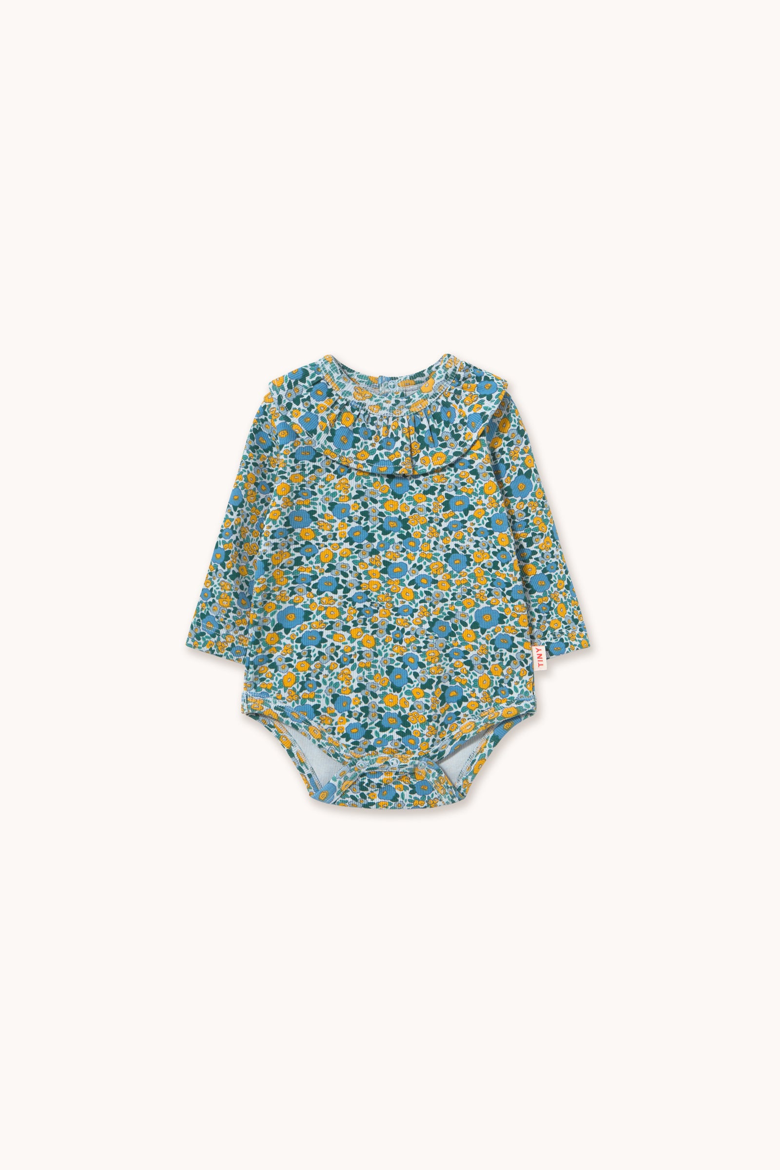 Rib Bodysuit (Flower Pattern)