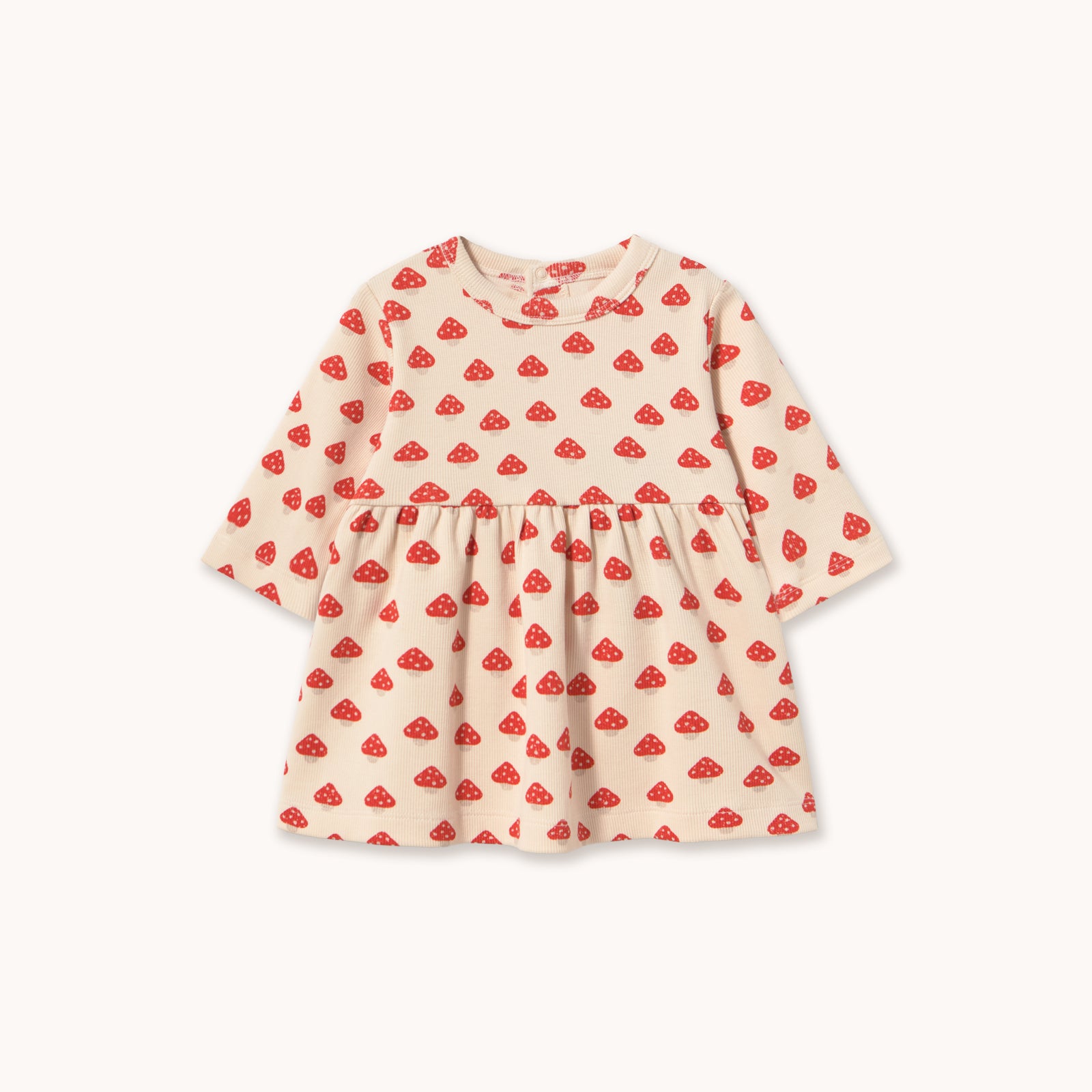 Rib Baby Dress (Mini Mushrooms)