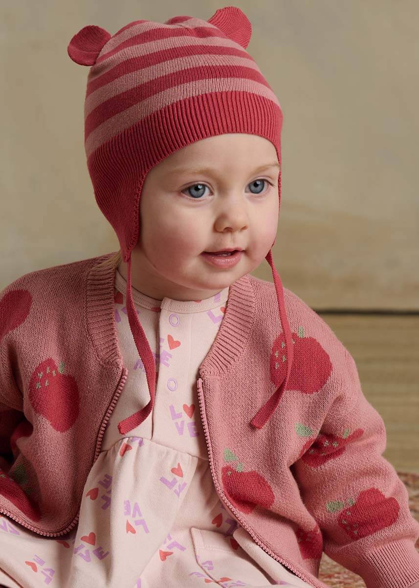 Aymer Apple Knit Cardigan (Rosy)