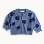 Aymer Apple Knit Cardigan (Dusty Blue)