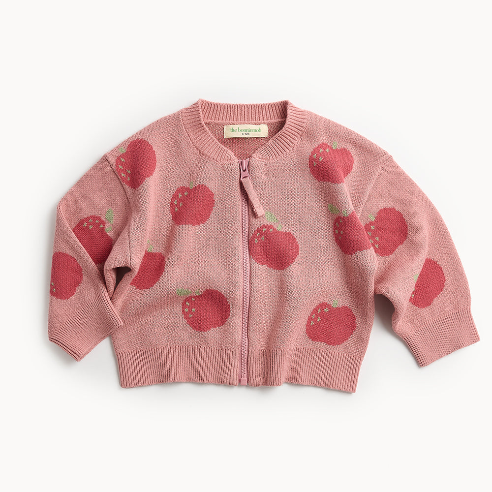 Aymer Apple Knit Cardigan (Rosy)