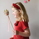 Sequin Velvet Headband (Red)