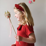 Sequin Velvet Headband (Red)