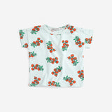 Juicy Tomatoes All Over Baby T-Shirt (Light Blue)
