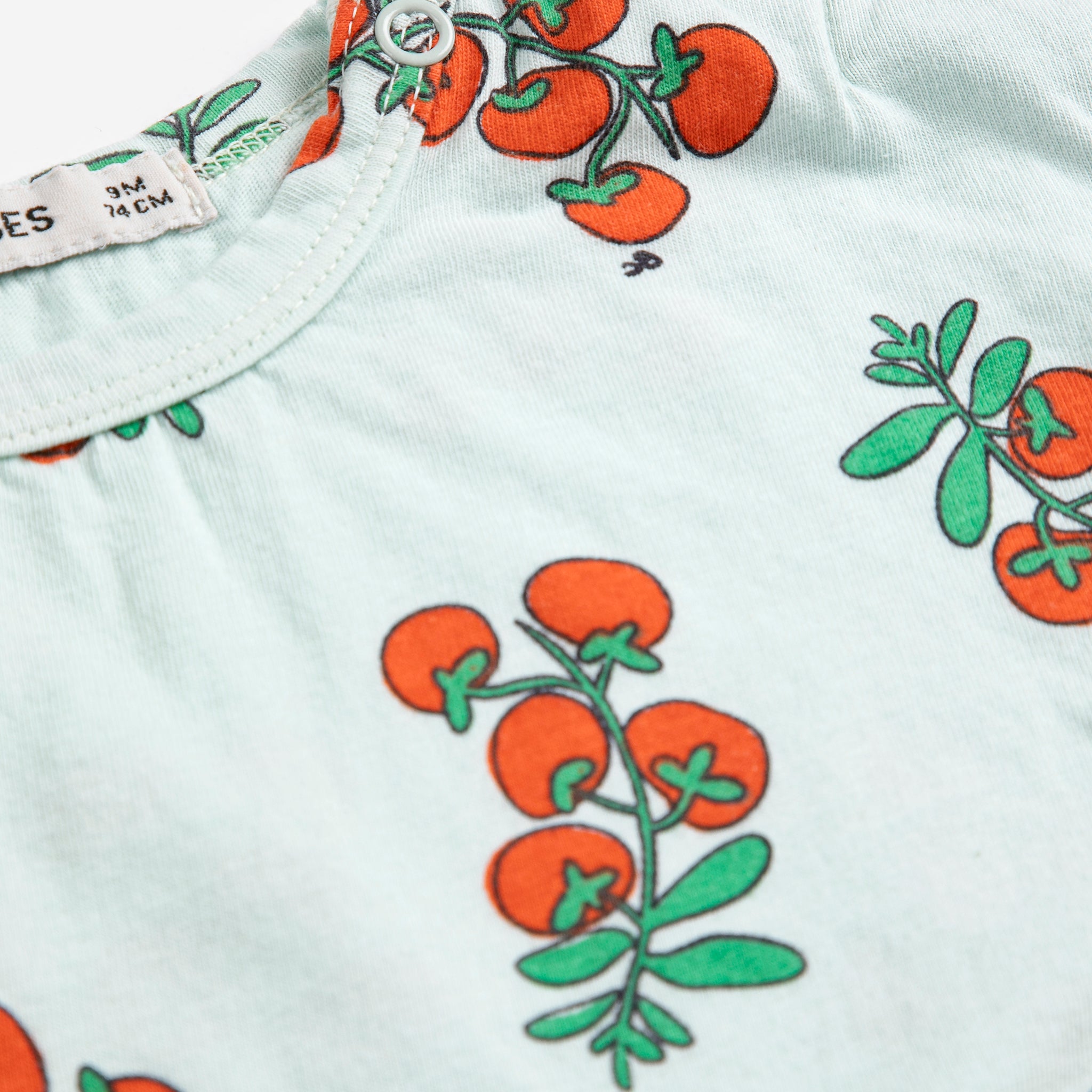 Juicy Tomatoes All Over Baby T-Shirt (Light Blue)