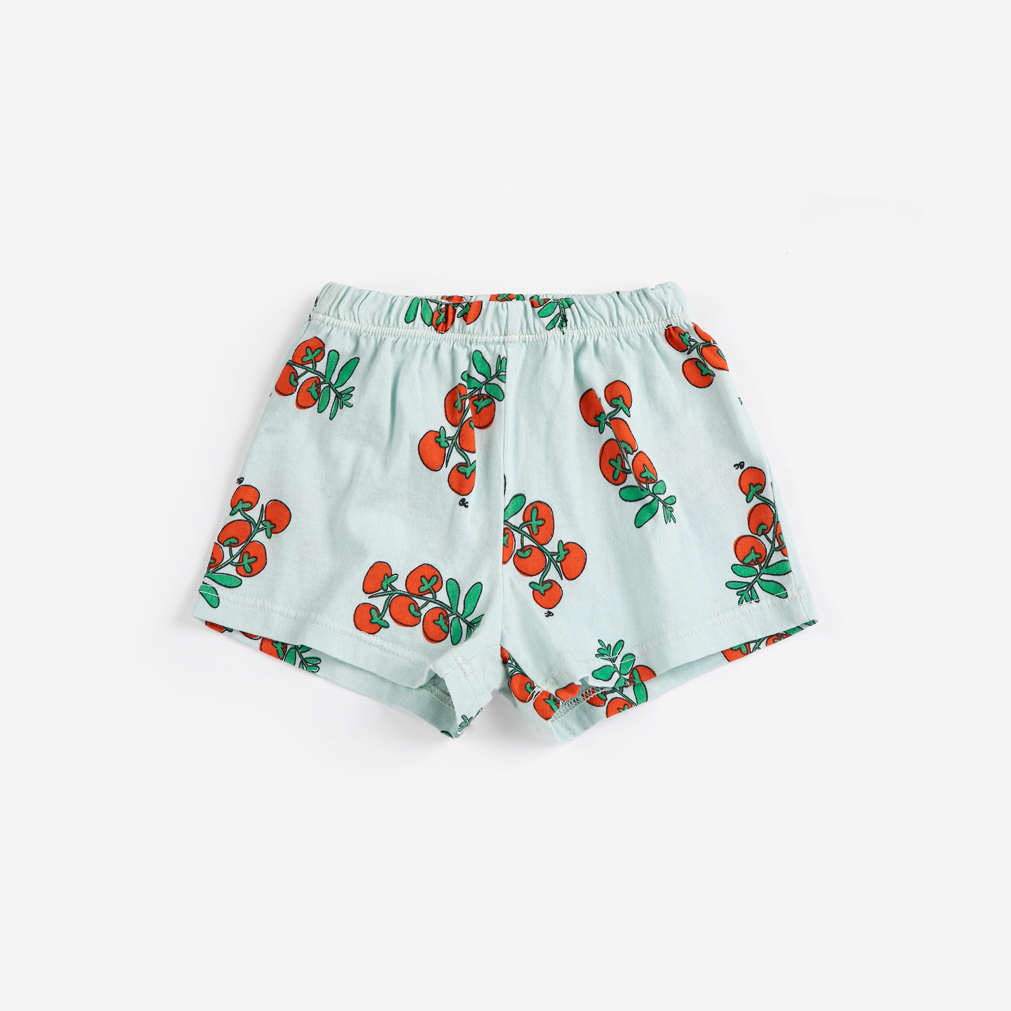 Juicy Tomatoes All Over Baby Shorts (Light Blue)