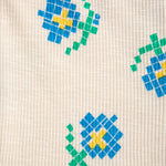 Pixel Flowers All Over Bike Short (White)