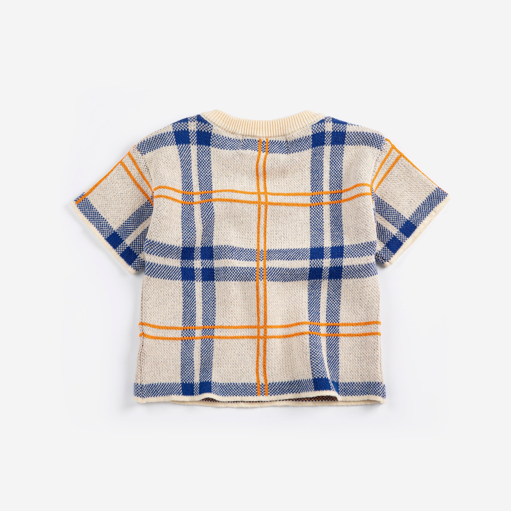 Fun Tartan Knitted T-Shirt (White)