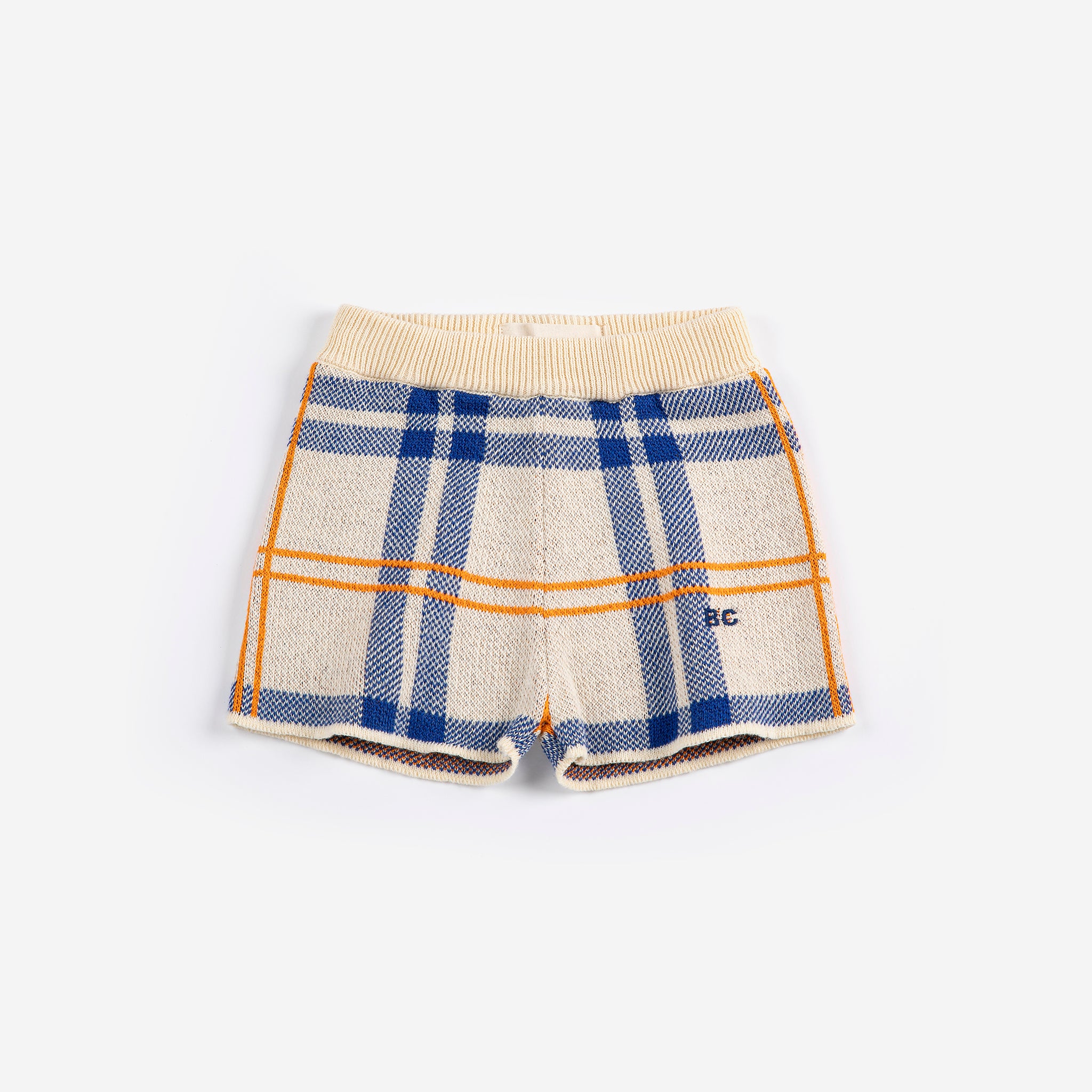Fun Tartan Knitted Shorts (White)