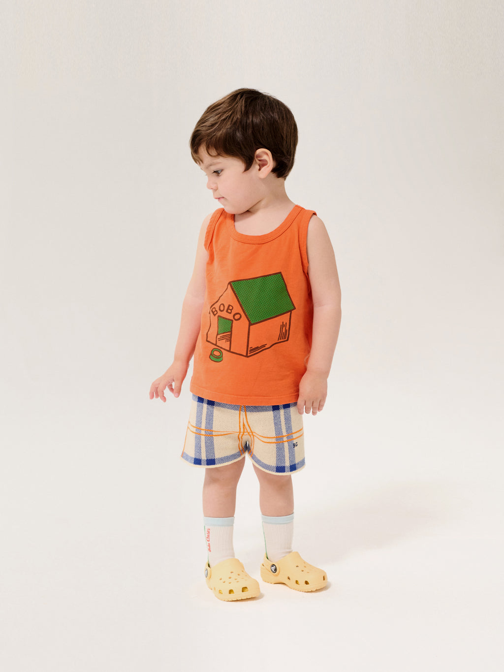 Fun Tartan Knitted Shorts (White)