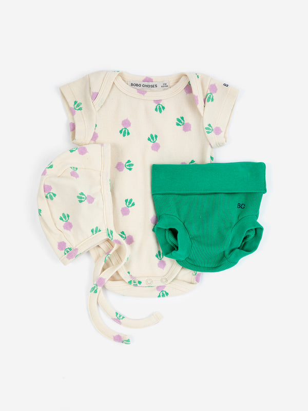 Pixel Sugar Beet All Over Baby Gift Set (White)