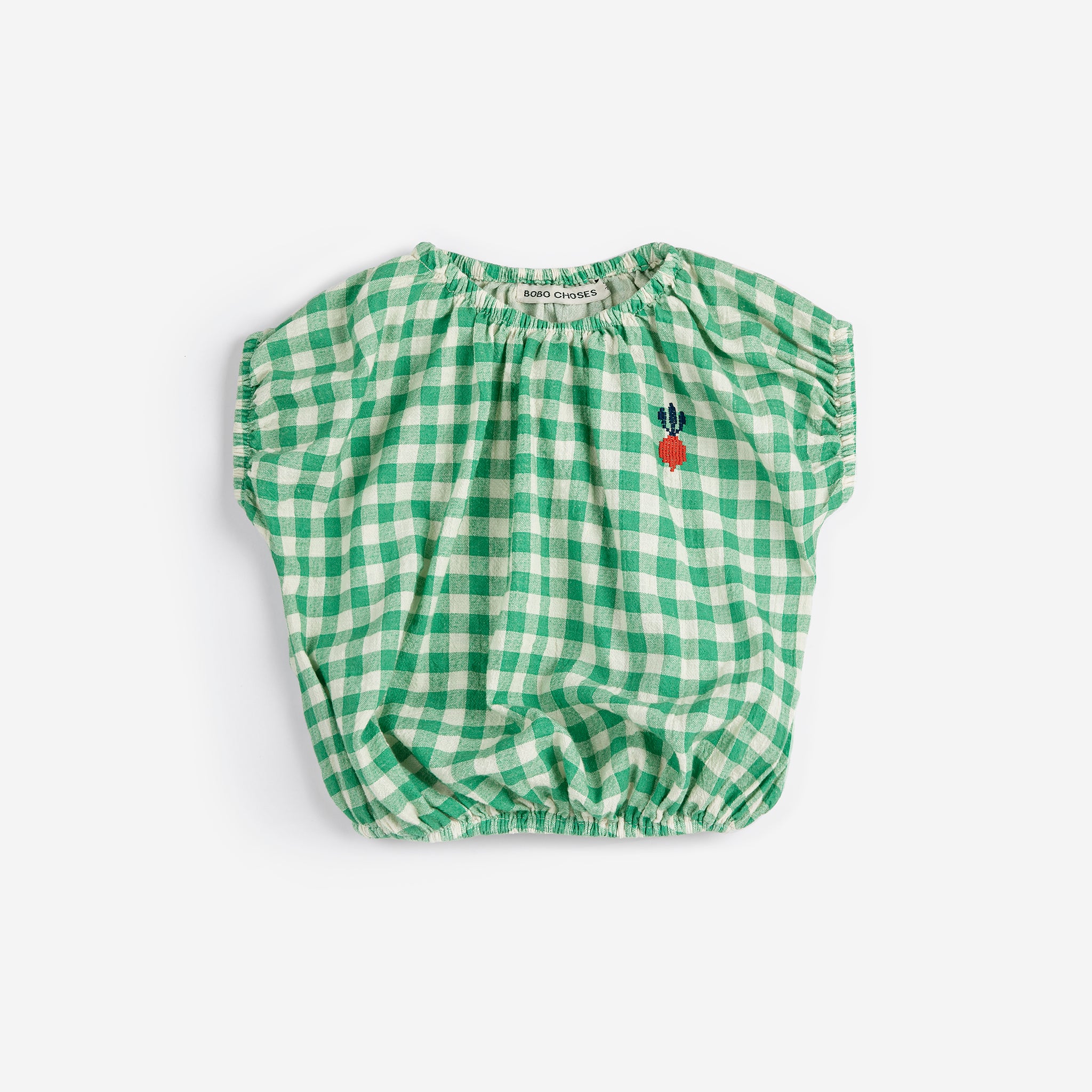 Pixel Sugar Beet Vichy Woven Blouse (Green)